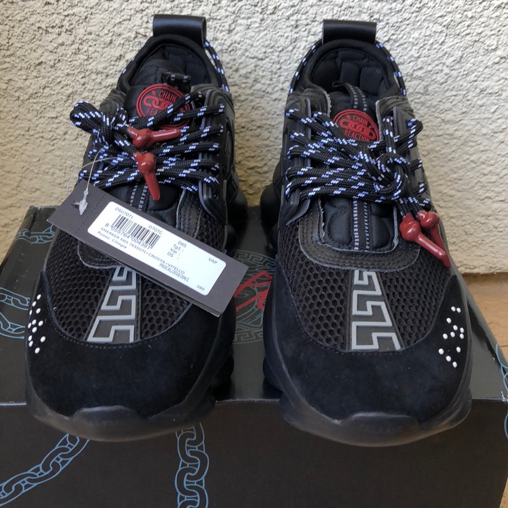 All black VERSACE CHAIN REACTIONS